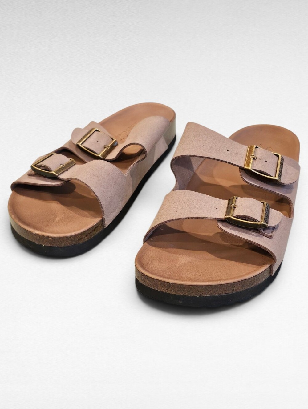 Skechers Two Strap Sandals Taupe Size 8 - Picture 3 of 15
